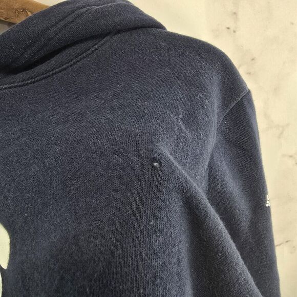 Columbia Hoodie Youth XL Navy White Spellout Sweatshirt Pullover Boys Trek Blue - Picture 9 of 12